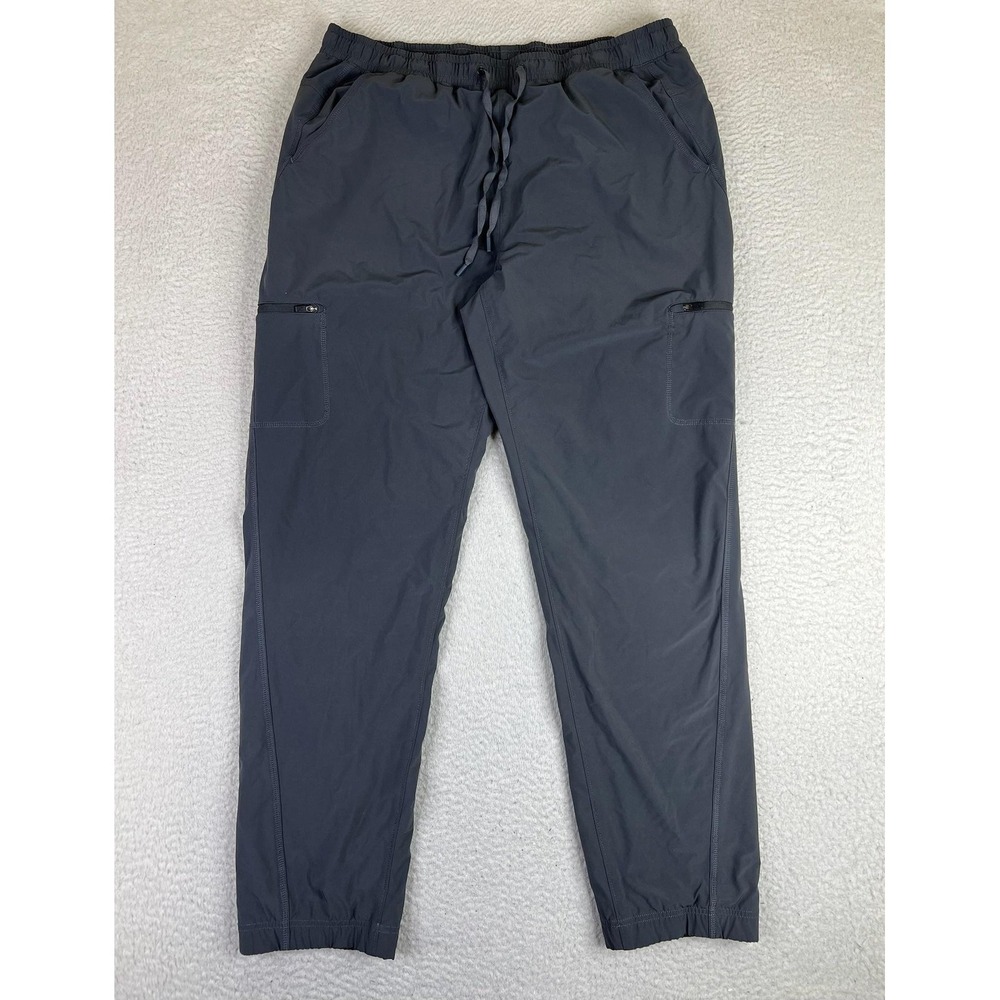 Eddie Bauer Womens Gray Polar Lined Pull On Travel Fleece Jogger Pants 14 340894